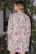 Load image into Gallery viewer, ODDI Floral Ruched Mini Dress