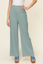 Load image into Gallery viewer, Double Take Full Size Texture Smocked Waist Wide Leg Pants