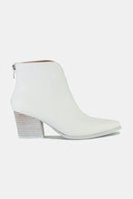 Load image into Gallery viewer, Beast Fashion PU Leather Block Heel Boots with Back Zippers