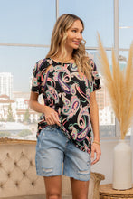 Load image into Gallery viewer, Sew In Love Full Size Paisley Print Round Neck Short Sleeve T-Shirt