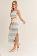 Load image into Gallery viewer, MABLE Striped Knit Cami and Midi Skirt Set