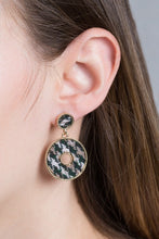 Load image into Gallery viewer, Houndstooth Tweed Earrings