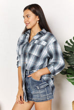 Load image into Gallery viewer, Plaid Dropped Shoulder Shirt