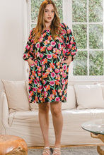 Load image into Gallery viewer, ODDI Floral Puff Sleeve Mini Dress