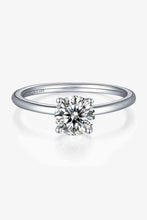 Load image into Gallery viewer, 1 Carat Moissanite 925 Sterling Silver Solitaire Ring Ti Amo I love you