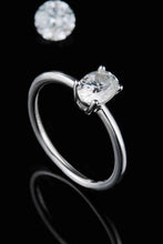Load image into Gallery viewer, 1 Carat Moissanite 925 Sterling Silver Solitaire Ring Ti Amo I love you