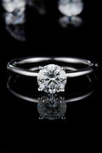 Load image into Gallery viewer, 1 Carat Moissanite 925 Sterling Silver Solitaire Ring Ti Amo I love you
