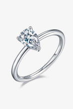 Load image into Gallery viewer, 1 Carat Moissanite 925 Sterling Silver Solitaire Ring Ti Amo I love you