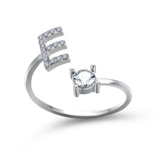 Load image into Gallery viewer, Womens New Design Adjustable 26 Initial Letter Ring Fashion Simple Elegant Jewelry