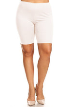 Load image into Gallery viewer, Plus Size Solid High Waist Biker Shorts