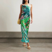 Load image into Gallery viewer, Womens Summer Casual Sleeveless Satin Twist Maxi Dress