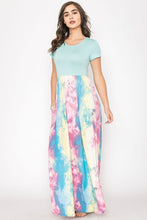 Load image into Gallery viewer, Two Tone Tie Dye Maxi Dress