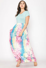 Load image into Gallery viewer, Two Tone Tie Dye Maxi Dress