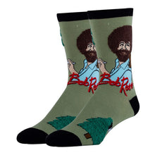 Load image into Gallery viewer, Painting Bob Ross - Men's Cotton Crew Funny Socks