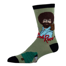 Load image into Gallery viewer, Painting Bob Ross - Men's Cotton Crew Funny Socks