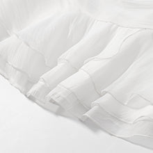 Load image into Gallery viewer, Vintage Collared Edge Deep V Plunge neck Long Sleeve Waist Short Shirt Bare Back Plus High Waist Pleated Little Short Dress