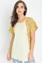 Load image into Gallery viewer, Crinkle Ditsy Floral Contrast Tunic