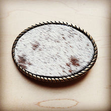 Load image into Gallery viewer, Rope Edge Spotted Hair Hide Leather Buckle