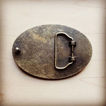 Load image into Gallery viewer, Rope Edge Navajo Leather Belt Buckle