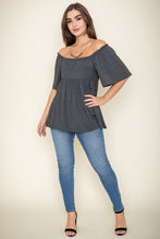 Load image into Gallery viewer, Solid Square Neck Babydoll Tunic