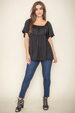 Load image into Gallery viewer, Solid Square Neck Babydoll Tunic