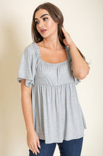 Load image into Gallery viewer, Solid Square Neck Babydoll Tunic