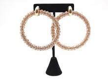 Load image into Gallery viewer, Bold Rhinestone Hoop Earrings