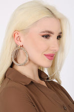 Load image into Gallery viewer, Bold Rhinestone Hoop Earrings