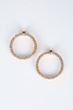 Load image into Gallery viewer, Bold Rhinestone Hoop Earrings