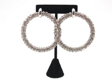 Load image into Gallery viewer, Bold Rhinestone Hoop Earrings