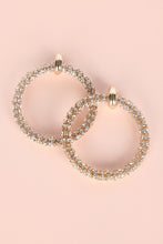 Load image into Gallery viewer, Bold Rhinestone Hoop Earrings