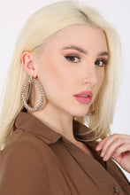 Load image into Gallery viewer, Bold Rhinestone Hoop Earrings