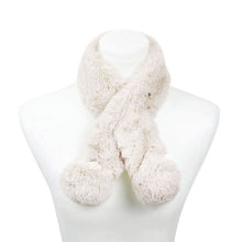 Load image into Gallery viewer, Faux Fur Pom Pom Scarf