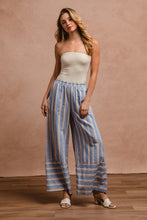 Load image into Gallery viewer, BiBi Striped Wide Leg Pants with Pockets