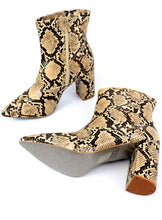 Load image into Gallery viewer, Pointed Toe Bootie with a Block Heel