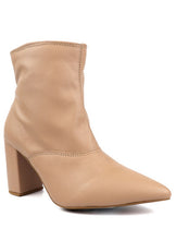Load image into Gallery viewer, Pointed Toe Bootie with a Block Heel