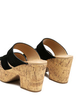 Load image into Gallery viewer, GERD Block Heeled Suede Slip-On Sandal