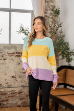 Load image into Gallery viewer, Sew In Love Plus Size Color Block Exposed Seam Sweater