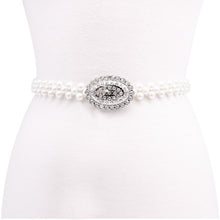Load image into Gallery viewer, Oval Bucklet Pearl Belt
