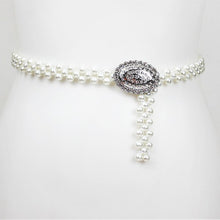 Load image into Gallery viewer, Oval Bucklet Pearl Belt