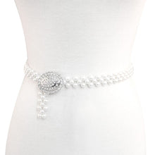 Load image into Gallery viewer, Oval Bucklet Pearl Belt