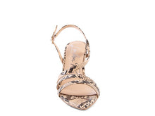 Load image into Gallery viewer, CHERRY TART Snake Print Spool Heel Sandals