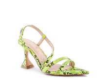 Load image into Gallery viewer, CHERRY TART Snake Print Spool Heel Sandals