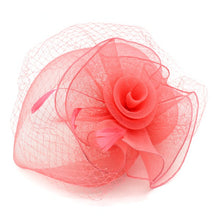 Load image into Gallery viewer, Classic Rose Fascinator w/ Headband & Clip