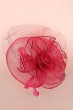 Load image into Gallery viewer, Classic Rose Fascinator w/ Headband & Clip