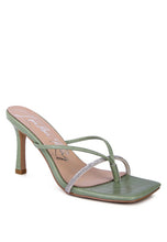 Load image into Gallery viewer, FETISH Croc Rhinestone Slider Sandals