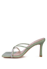 Load image into Gallery viewer, FETISH Croc Rhinestone Slider Sandals