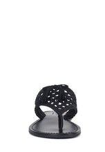 Load image into Gallery viewer, Beech Handwoven Natural Suede Tassel Thong Flats