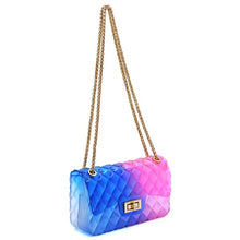 Load image into Gallery viewer, Quilt Embossed Multi Color Jelly Shoulder Bag