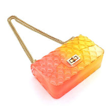 Load image into Gallery viewer, Quilt Embossed Multi Color Jelly Shoulder Bag